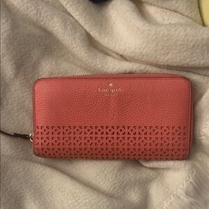 Kate Spade Coral Perforated Wallet